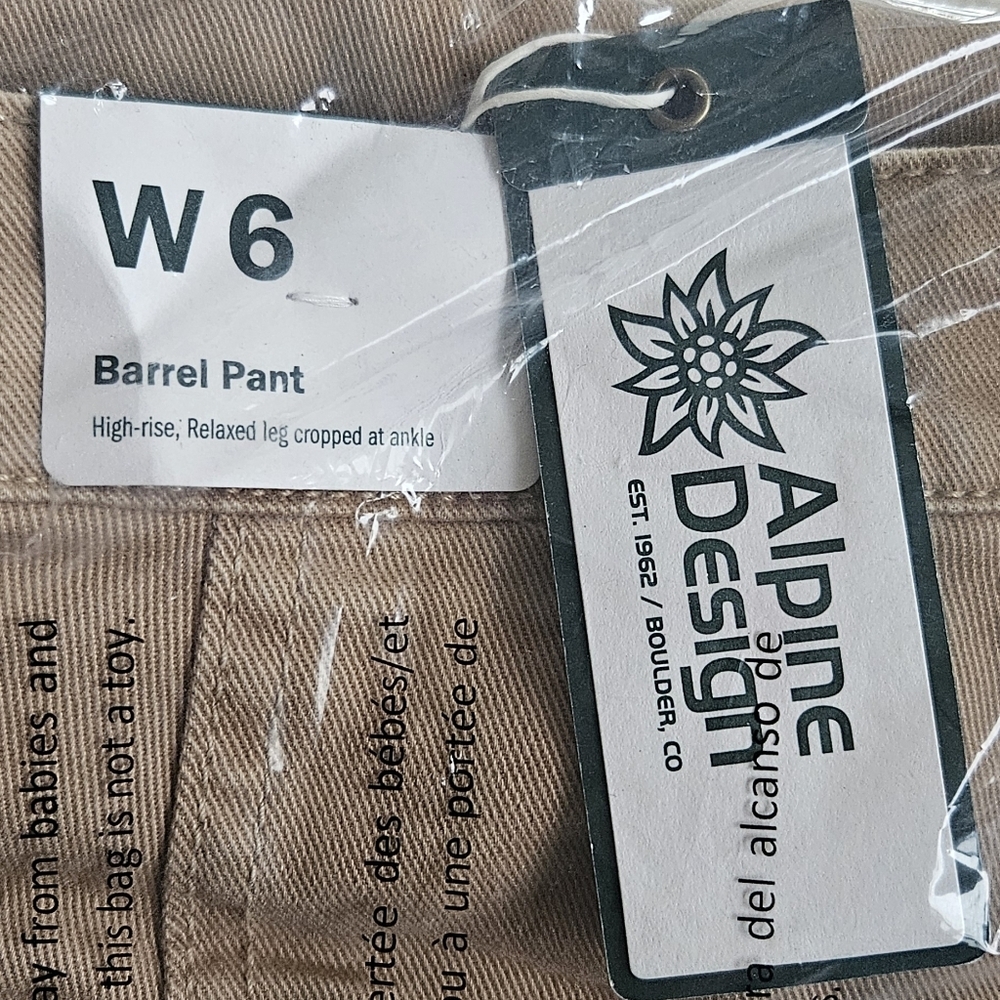 New W Tags Alpine Design Barrel Pants Womens 6 Sahara Sand Khaki Casual Outdoor - Picture 4 of 4